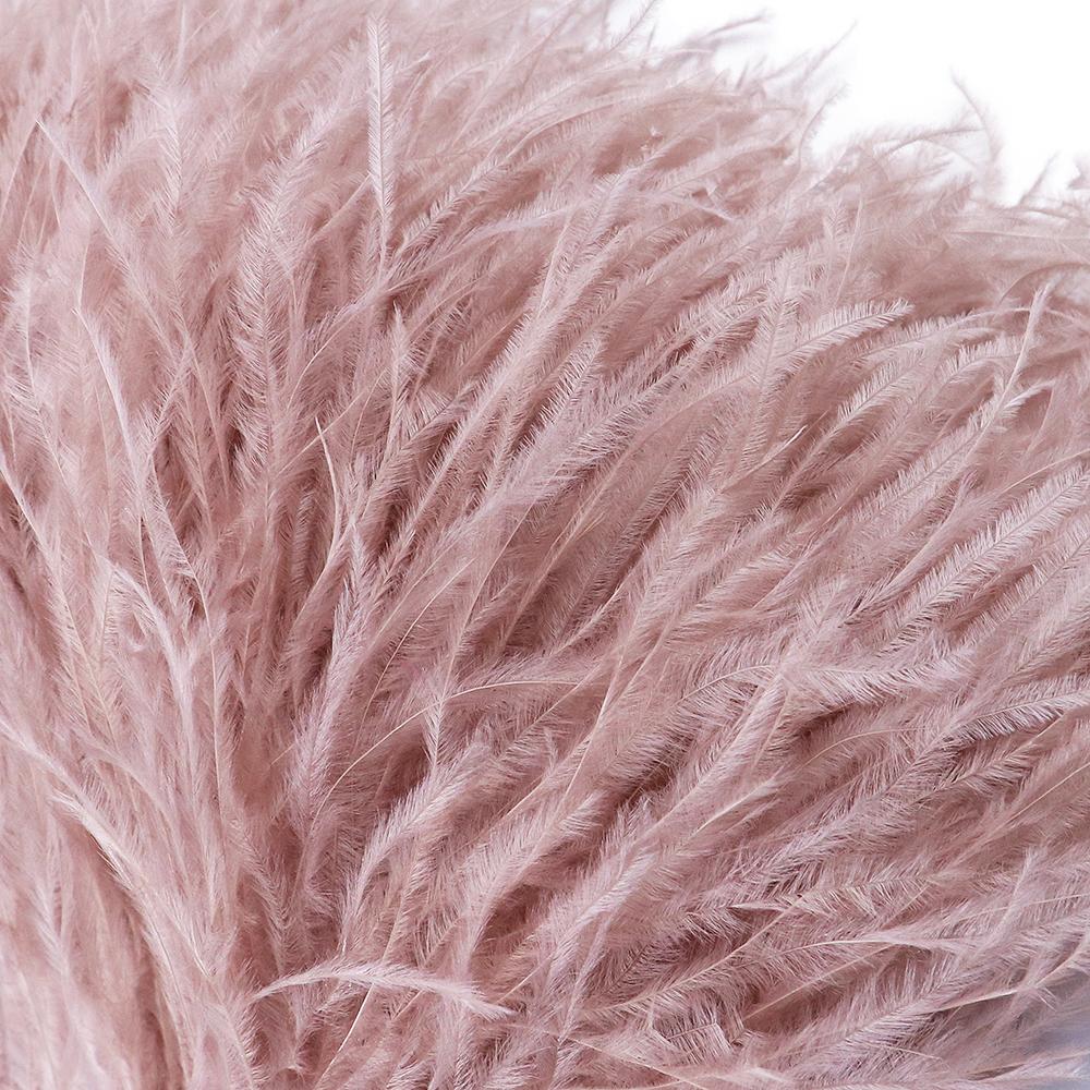 Feather1Meter Ostrich Feathers Fringe Trimming String 10-15/15-18/18-22cm Plumes Ribbon For Crafts Dress Sewing Accessories