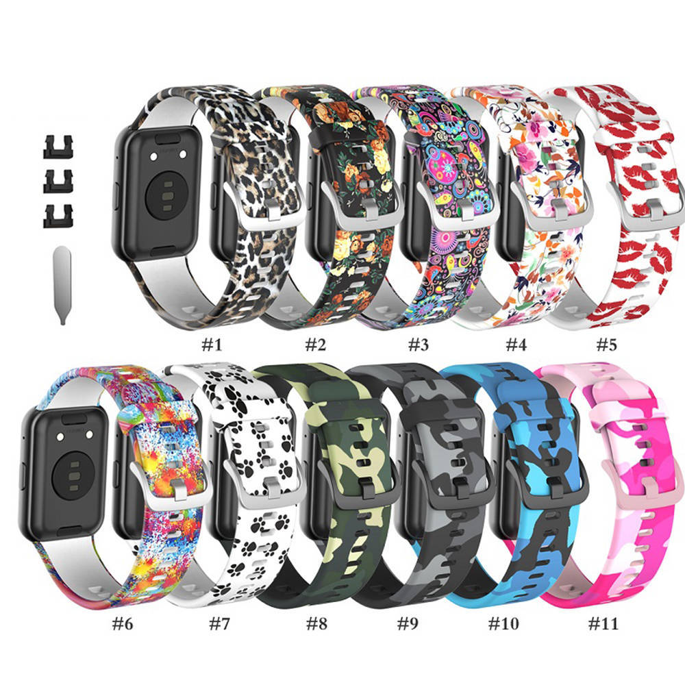 Band For Huawei Watch Fit Strap Smart Silicone Watchband Wristband Watch Fit Special Edition Bracelet Printing Accessories Sport