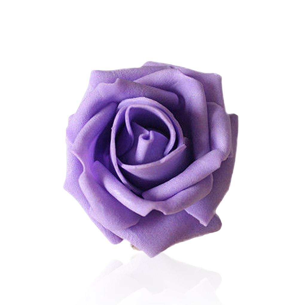 50 Pieces Artificial Flowers PE Foam Lifelike Rose Fake Flower Bouquet Wedding Party Engagement Ornaments Green