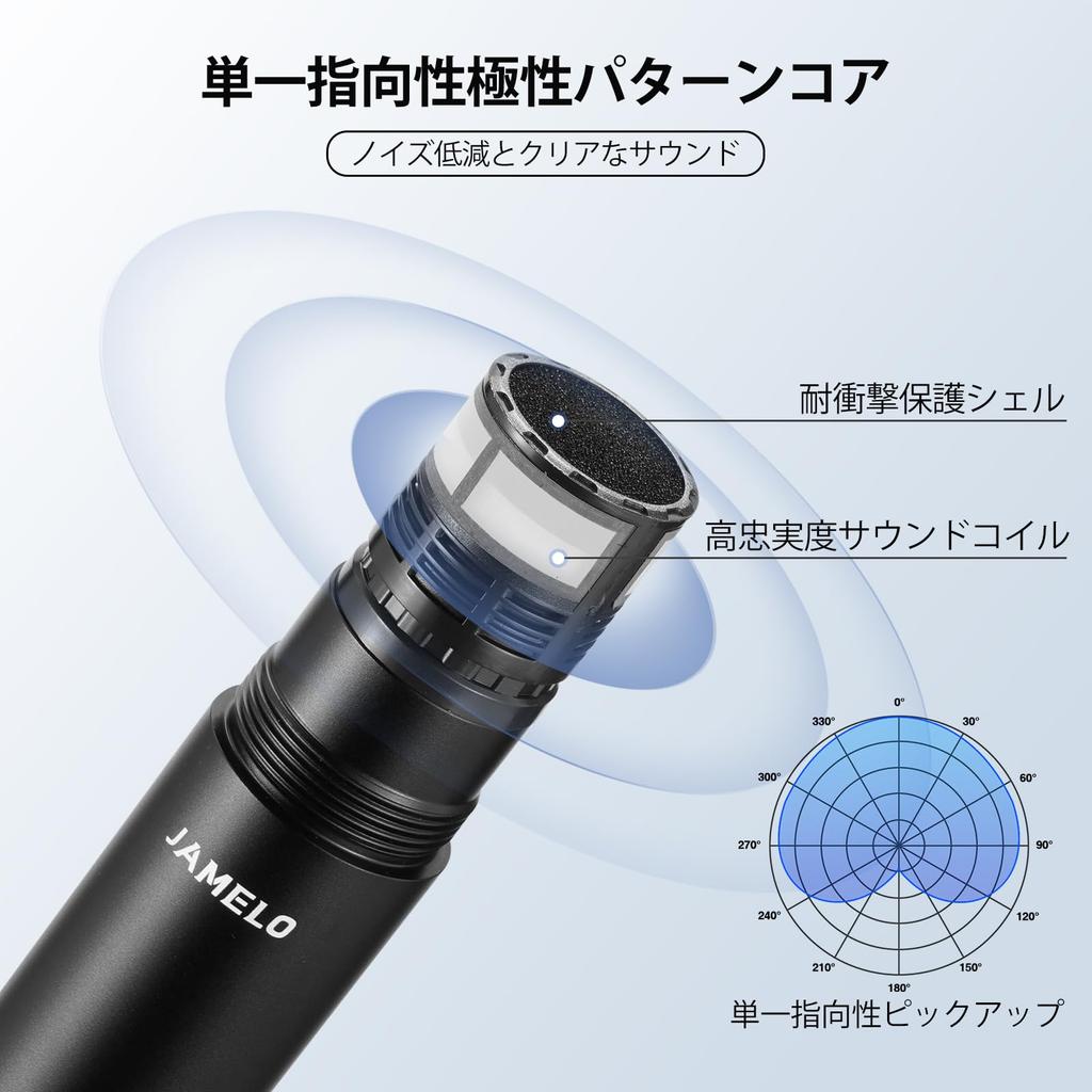 Беспроводной микрофон JAMELO, перезаряжаемый динамический микрофон, регулируемая громкость приемника, выход с приемником, беспроводной микрофон Type-C 2,4 ГГц 1/4" и