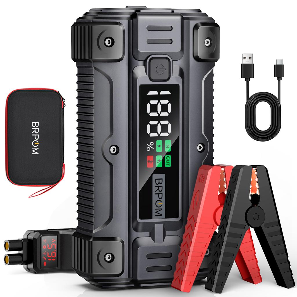 BRPOM 4000A 12V Charger External Battery Booster 26800mah Car Jump Starter Car Battery Fast Charging Portable Power Bank