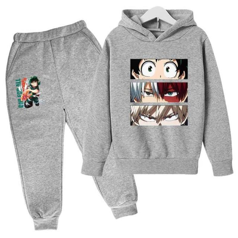 Kids Sportswear Kids My Hero Academia Clothing Sets Baby Boy Girls Fashion Anime Suits Cartoon Hoodie Sweater+pants