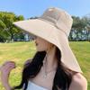 Летние шляпы для улицы, защита шеи от ультрафиолета, солнцезащитные козырьки для женщин, рыбалки, пешего туризма, широкополая шаль, солнцезащитный крем, кепки с хвостиком для женщин