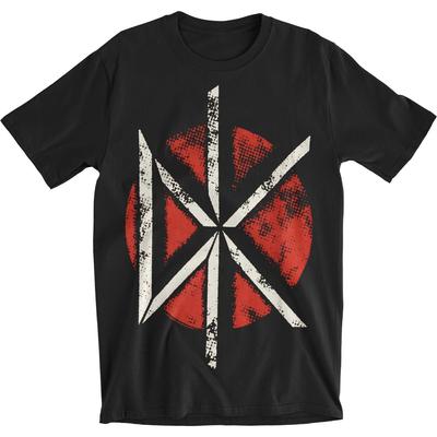 Мужская футболка Dead Kennedys Винтажный логотип Приталенная Средне-серая