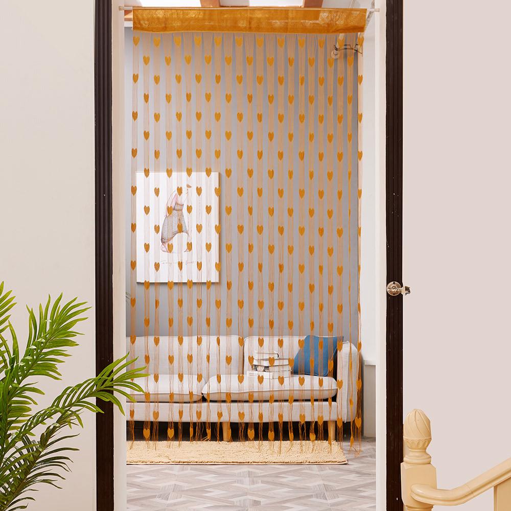 50x200cm Love Heart String Curtain Window Door Divider Sheer Curtain Valance