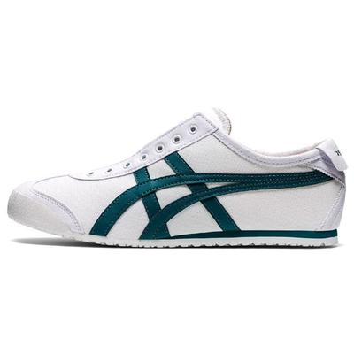 Mexico 66 Slip-On Минималистичные Удобные Амортизирующие Низкие Повседневные Кроссовки Унисекс Белый Зеленый 1183A360-112