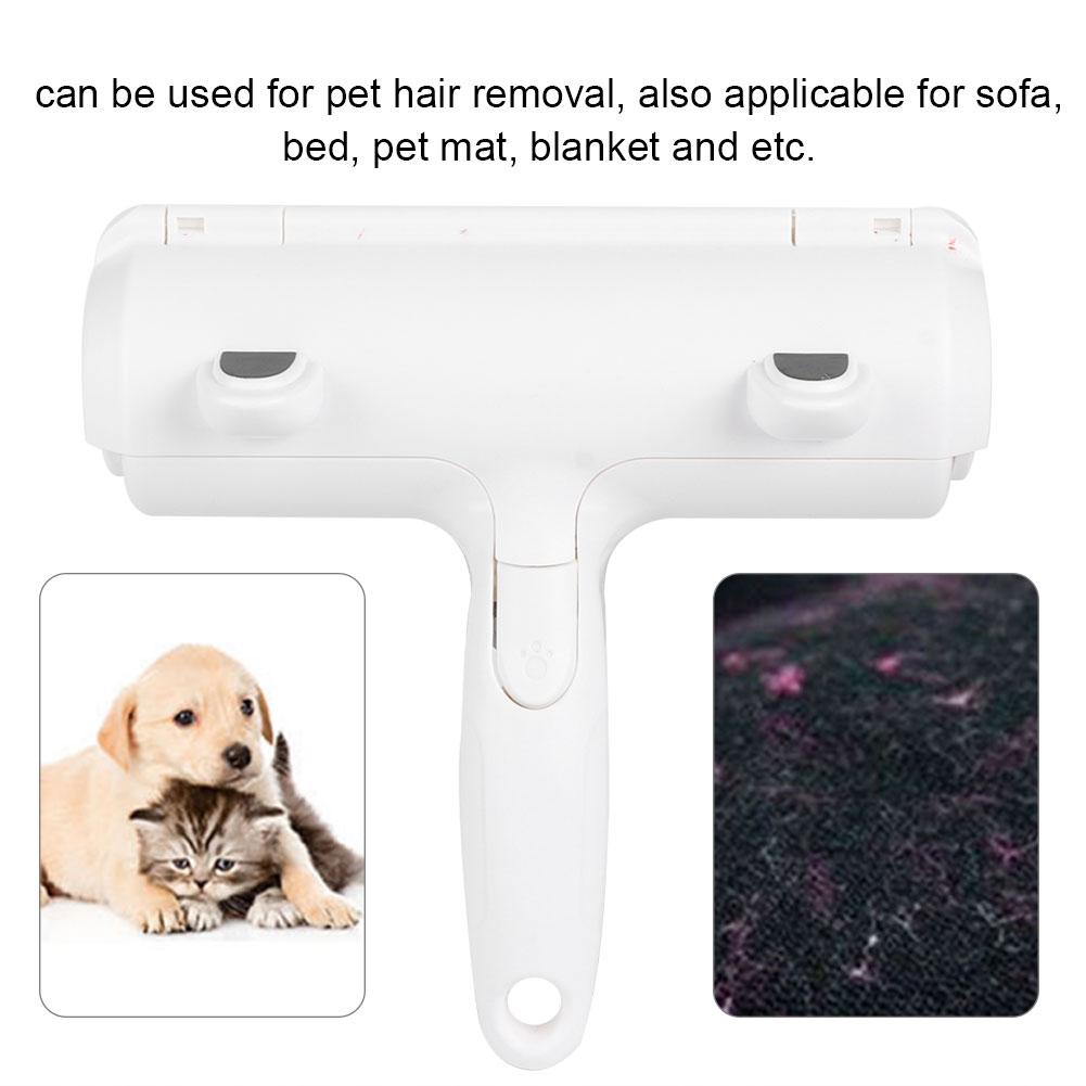 Pet Dog Hair Cleaner Cat Fur Removal Cleaning Brush 2 Way Hair Roller Tools Ear Type