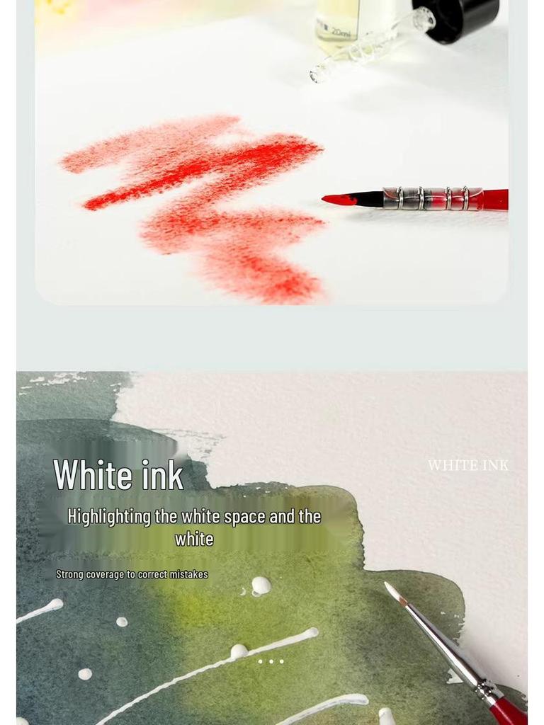 Маскирующая жидкость Phoenix White: Акварельная среда с бычьей желчью и гуммиарабиком