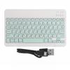 Wireless Bluetooth Keyboard Keycaps Typewriter Compatible with Universal Device 10inLight Green