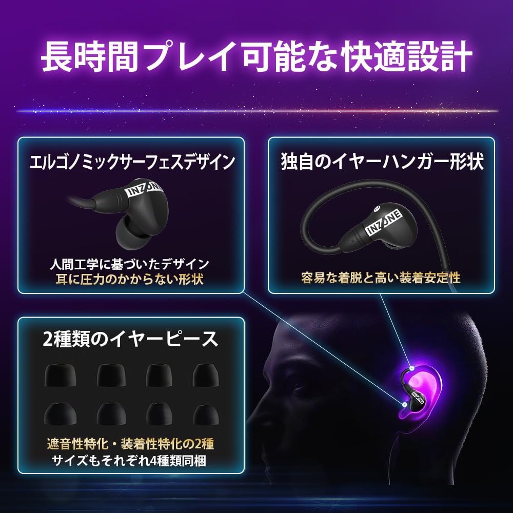 Sony INZONE E9 Gaming ALGS Developed in collaboration with with EQ presets optimized for sound Black Earphones, Black IER-G900 Certified, Fnatic,
