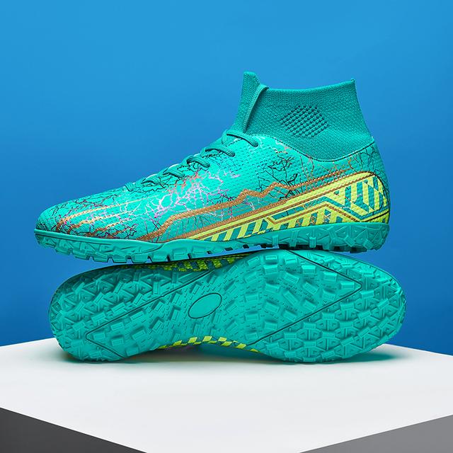 Мужские футбольные бутсы из искусственной травы с длинными шипами, спортивные кроссовки на открытом воздухе для футбола, оригинальные футбольные бутсы для футзала для детей