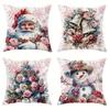 Рождественское украшение наволочка роза Санта Клаус Снеговик Рождественская елка узор подходит для дома комната диван подушка чехол