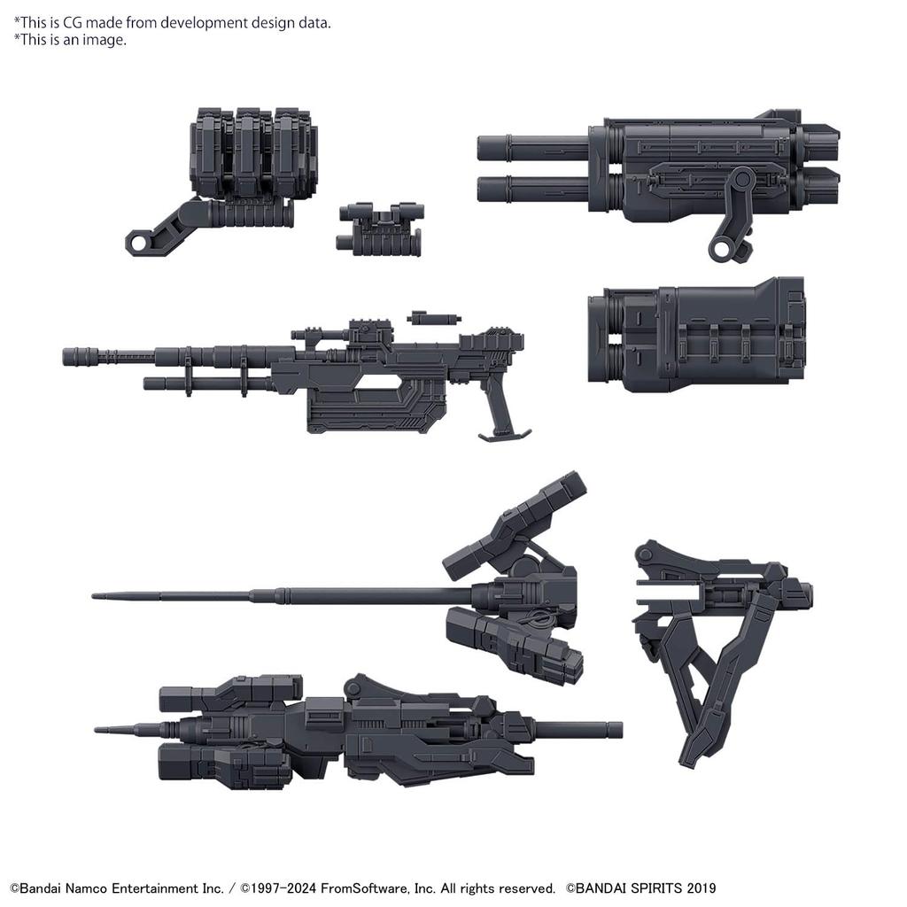 BANDAI SPIRITS 30MM Option Parts Set ARMORED CORE VI FIRES OF RUBICON WEAPON SET 02 Color-coded Plastic Model