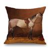 Horse Oil Painting Home Modern Decoration Art Cotton Linen Sofa Throw Pillow Case Lovely Mane Foal Pony Car Seat Cushion Cover