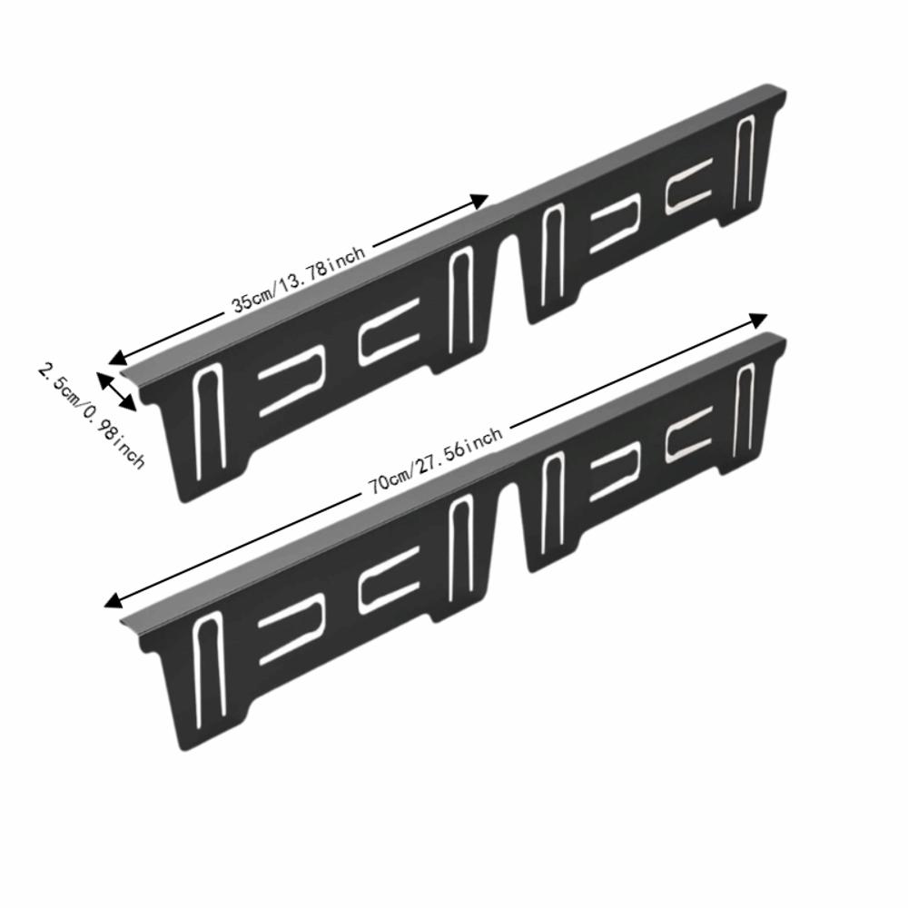 2 Pairs Black Silver Stove Gap Filler Retractable Stove Counter Gap Cover  Between Stove and Counter
