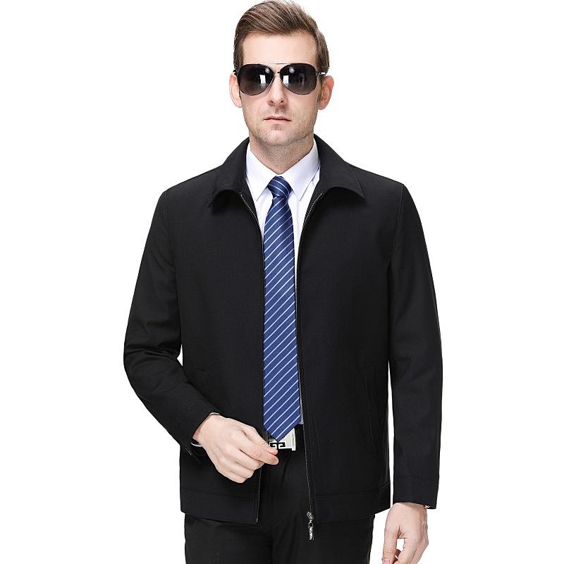 Тонкая шерстяная куртка высокого качества для мужчин среднего и пожилого возраста, повседневная куртка для пап на весну и осень, деловая куртка для государственных служащих
