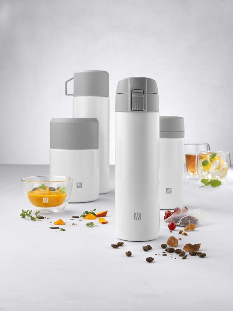 Бутылка Zwilling 1000 мл Бутылка для воды Термос Бутылка из нержавеющей стали Вакуумная Холодоизоляция Теплоизоляция Японский ZWILLING THERMO "Вакуумный Черный"