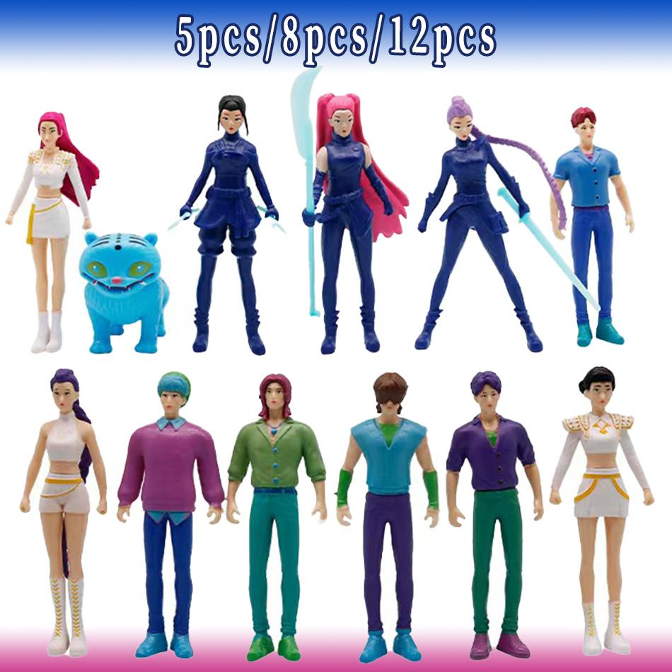 Аниме Kpop охотники на демонов Фигурка Модель Игрушка Мультфильм Игровые аксессуары Украшение для стола Коллекционные фигурки Модель Игрушка Для ребенка Подарок