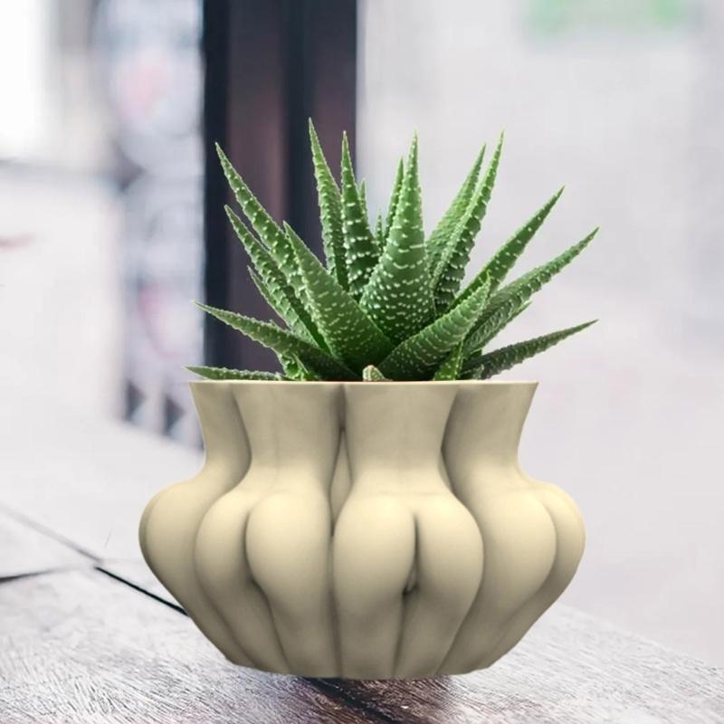 Human Body Art Vase Silicone Pot Mold Succulent Flowerpot Clay Cement Plaster Mold DIY Home Garden Flower Pot Mold