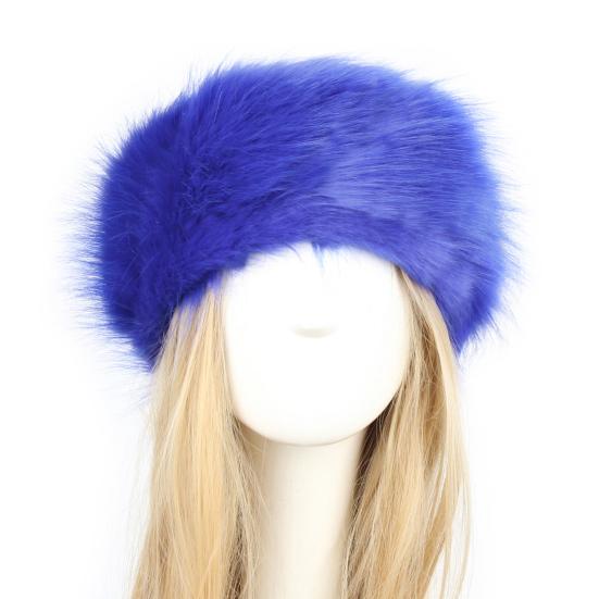 Женская повязка на голову, цветная универсальная утолщенная тюрбан из искусственного меха, широкая шапка для катания на лыжах