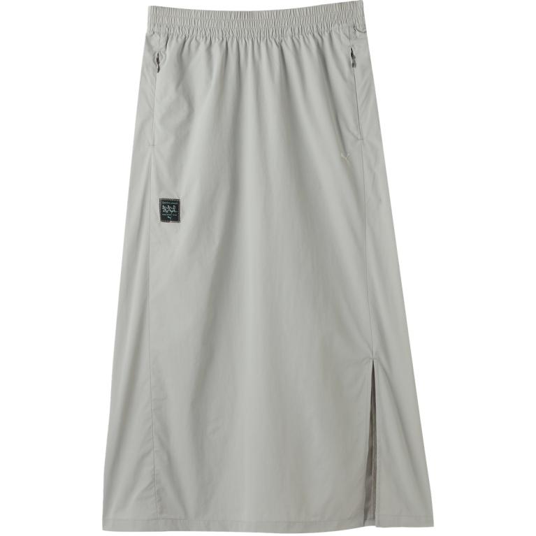PUMA RETRO Casual Long Skirt Women's Light Gray 630612-09