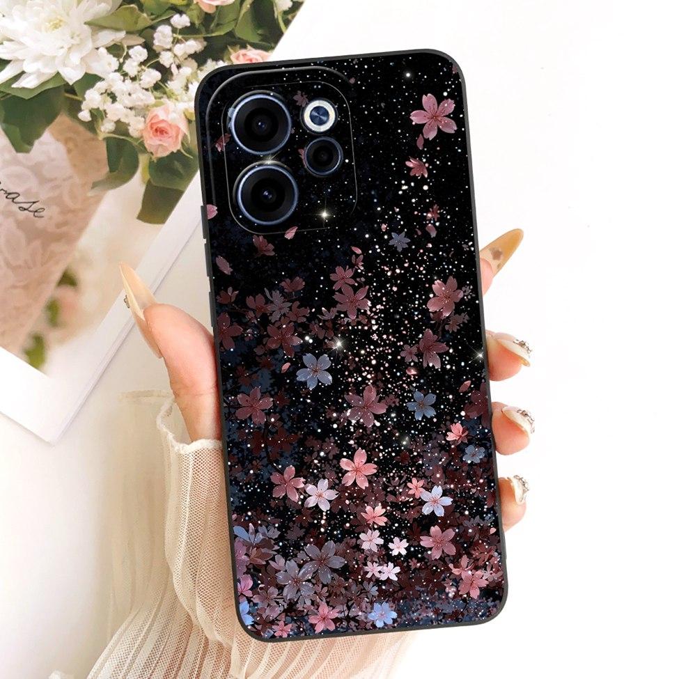 Чехол для телефона Oppo CPH2801 Для Oppo Reno 15F Силиконовый Чехол Роскошный Модный Цветы Кавайный Милый Расписной Чехол Для Oppo Reno15 F