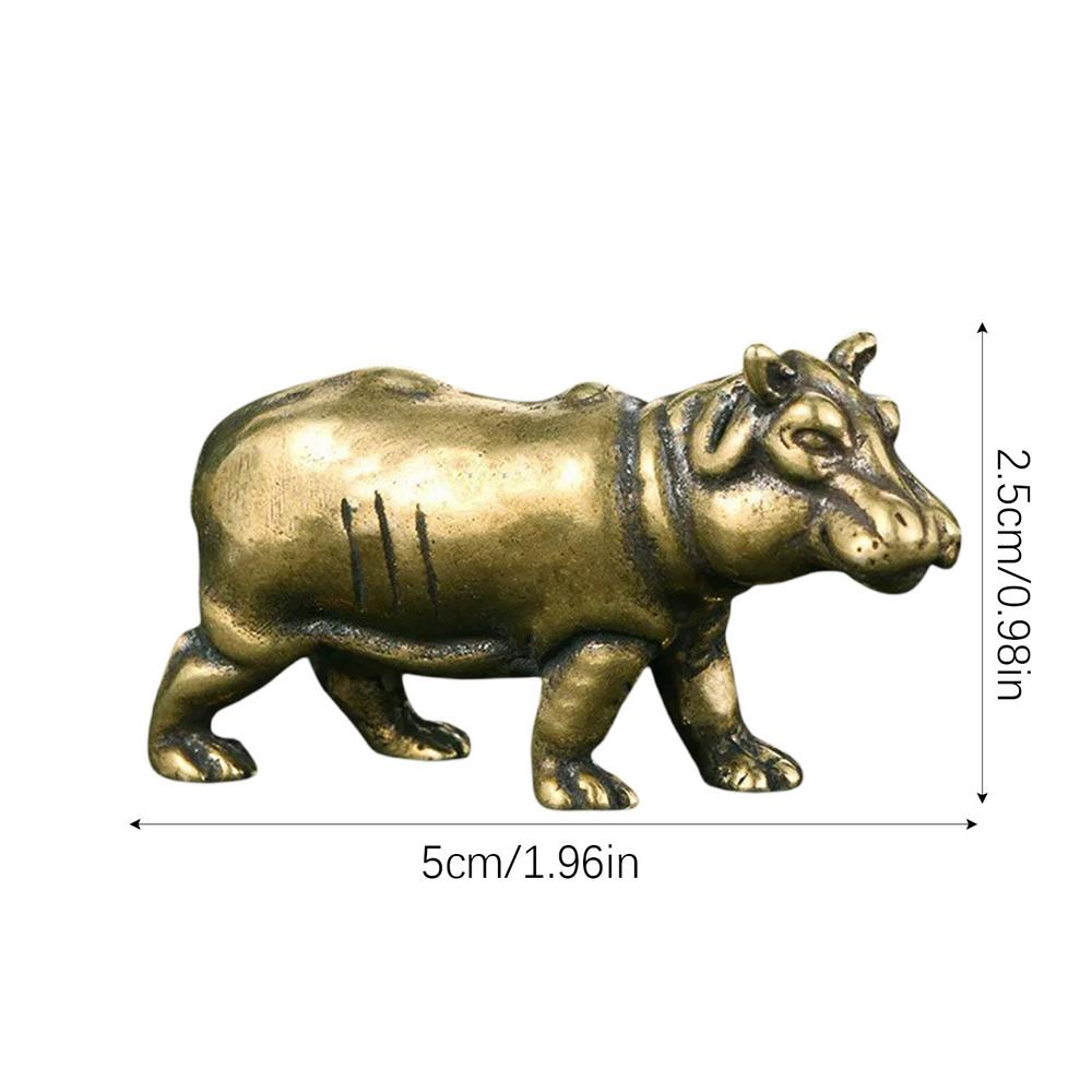 Миниатюры Фигурки животных Маленькая фигурка гиппопотама Фигурка животного Чайный питомец Коллекционная Украшение стола Миниатюрные животные Украшения Для