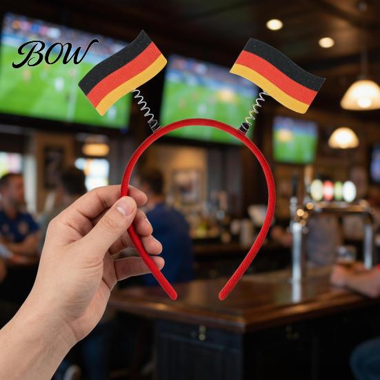 Party Headband Football for Women Men Soccer Cheering National Flag No Pressure Hairband Game Day Accessories Sports Fans Festival Headwear