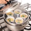 Wahei Freiz with Stainless designed to prevent boiling Tsubame-Sanjo Two-Tier Steamer, 23cm, Lid, Steel, IH/Gas Compatible, EM-010 (Steamer over)
