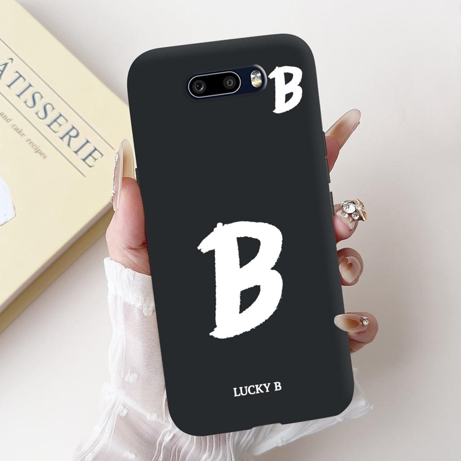For LG V50S ThinQ / V50 ThinQ 5G Lucky Initial Letter Phone Case For LG V50 V50S ThinQ Black Silicone Soft Cases Bumpers