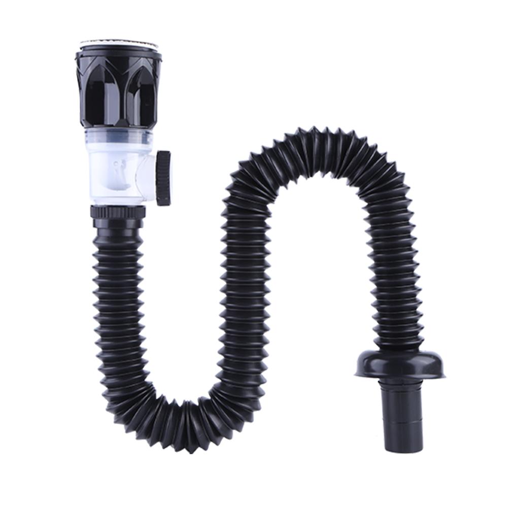 Flip Top Универсальный гибкий сливной комплект для раковины Слив для раковины Настенный слив для раковины Горизонтальная дренажная труба Кухонные принадлежности