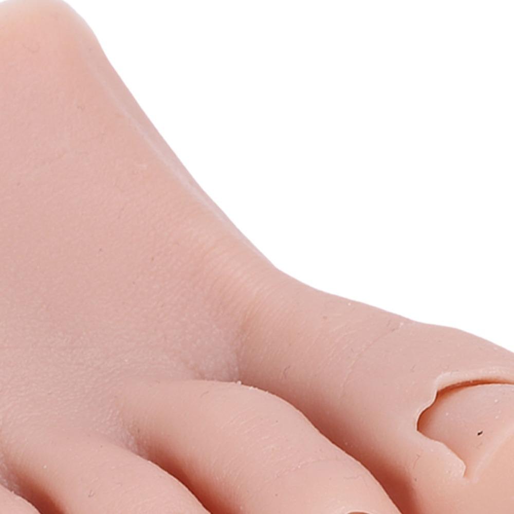 Left/Right Nail Art Training Foot Soft Silicone Fake Foot Model  For Nail Art Training