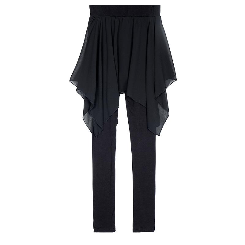 Женские асимметричные шифоновые брюки-юбка для танцев и йоги