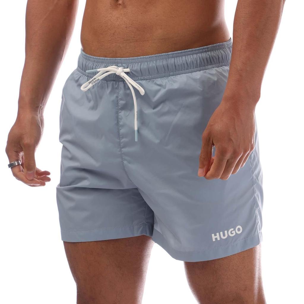 Hugo Mens Haiti Contrast Logo Drawstring Swim Shorts