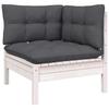 Vidaxl 2-Osobowa Sofa Ogrodowa Z Antracytowymi Poduszkami, Sosnowa
