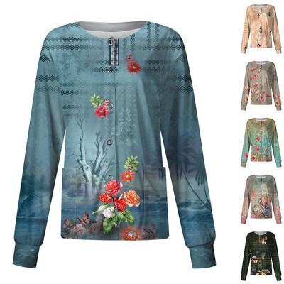 Женский однобортный защитный комбинезон с длинным рукавом и карманом, рабочий воротник-стойка, кардиган, куртка, топ