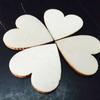 100Pcs Wooden Love Heart Shape Embellishment Plaques Wedding Craft 20/30/40mm