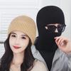 Autumn Winter Wool Cap Men Women Knitted Windproof Mask Warm Cap Mask Scarf All-In-One Hat
