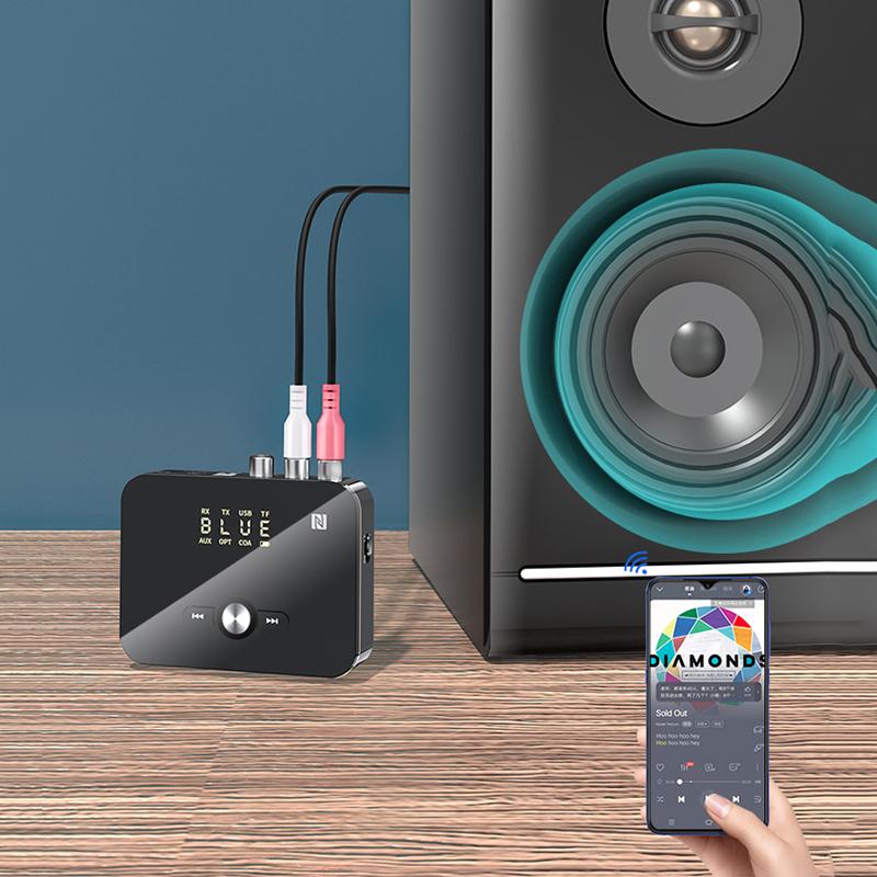 NFC Bluetooth 5,0 аудиоадаптер 3,5 мм AUX RCA беспроводной приемник-передатчик оптический/коаксиальный музыкальный адаптер для ТВ ПК автомобильный динамик