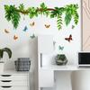 Painted Green Plants Butterflies Bedroom Living Room, Home Beautification and Decoration Wall Stickers