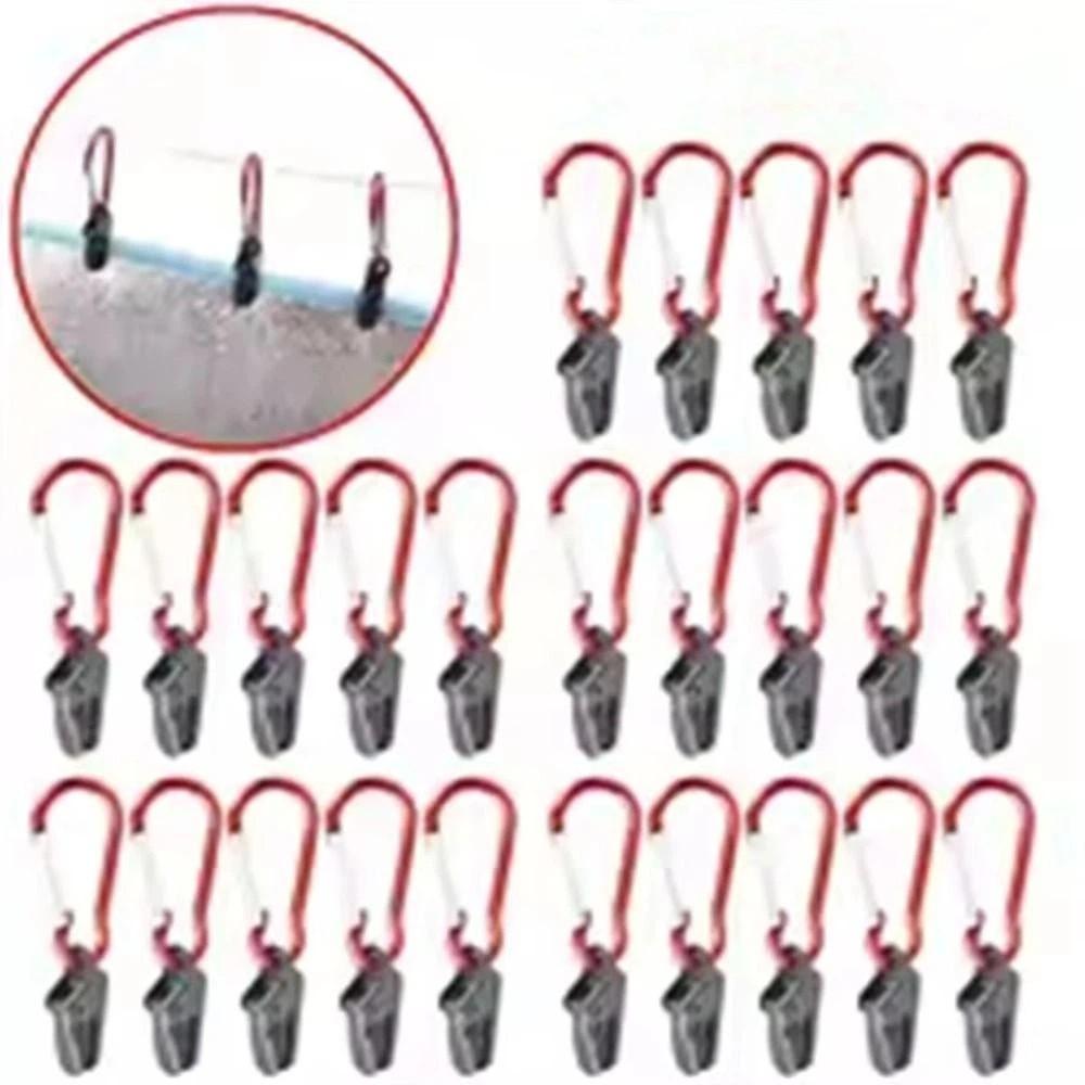 40Pcs Windproof Awning Clamp Waterproof Tarpaulin Clips Anti-Wind Tent Accessories Camping