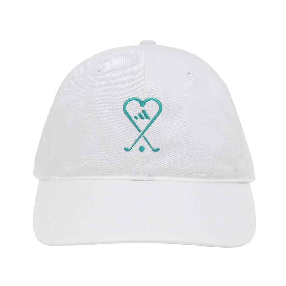 Хлопковая охлаждающая бейсболка для гольфа Adidas Golf белая женская,