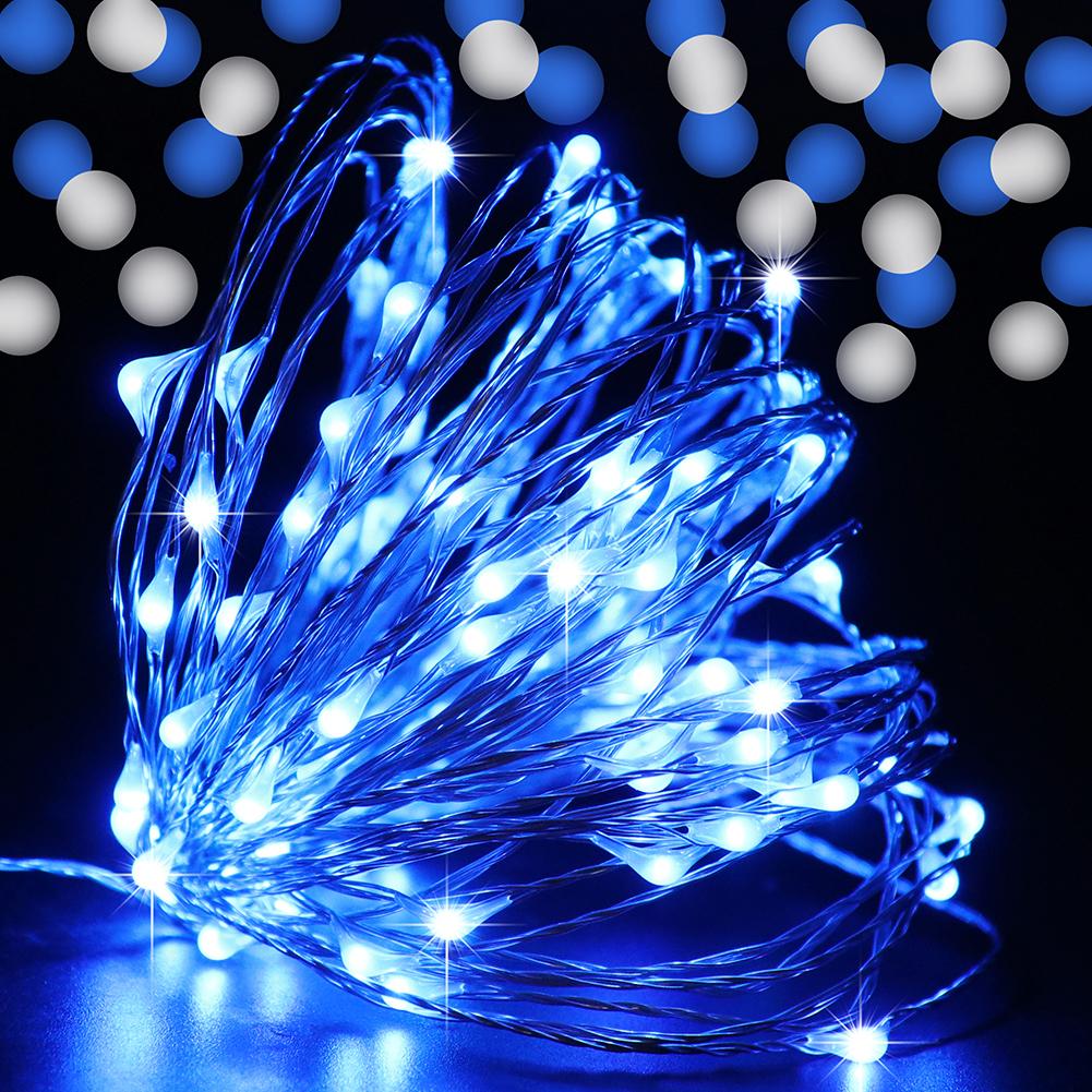 5M-50M LED String Lights Silver Copper Wire 12V Fairy Night Lamp for Chiristmas Garland Bedroom Light Indoor Wedding Decoration