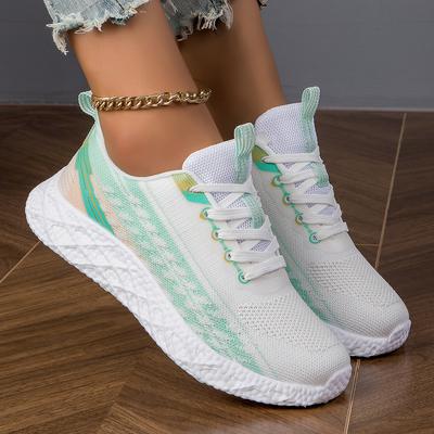 Женские трикотажные спортивные кроссовки, дышащие, легкие для походов, занятий в спортзале и ежедневных пробежек