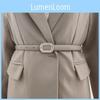 Womens Minimalist Style Derma Waist Belt Metal Buckle Dress Suit Shapewear Belt