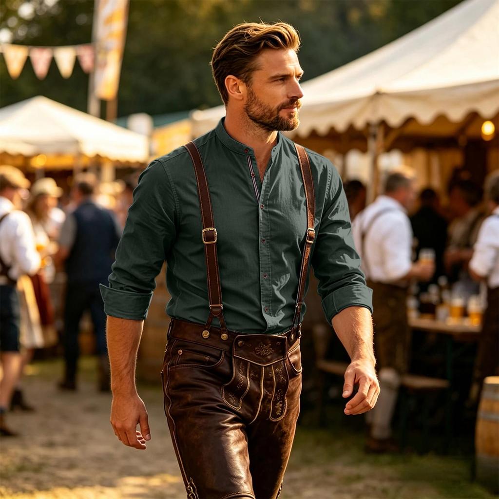 Мужская рубашка с длинным рукавом в стиле business casual, хлопково-льняная, для повседневной носки