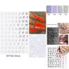 Customizable 3d Nail Art Stickers With Stylish Letter Designs For Unique Nail Art Creations