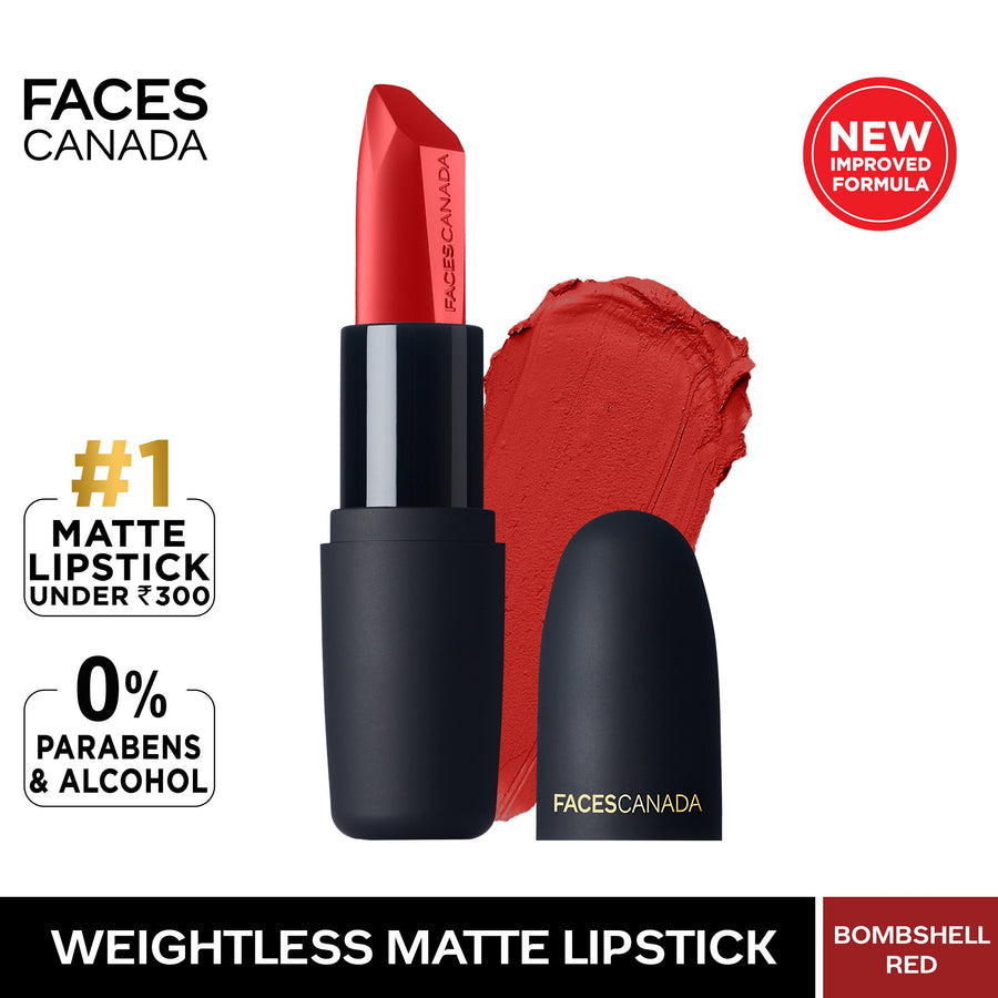 Faces Canada Невесомая матовая помада 4г Bombshell Red 09 (красный)