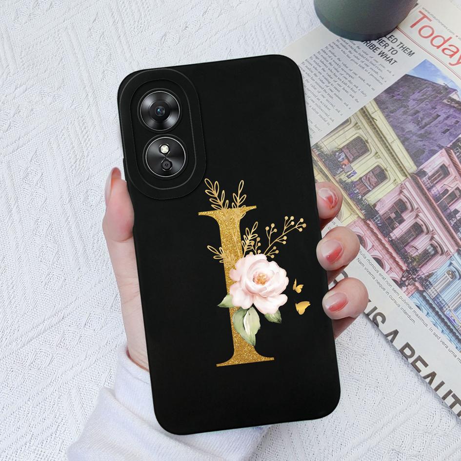 Милый чехол с буквами для OPPO A1 Pro A5 A9 2020 A15 A16 A17 A52 A53, мягкий силиконовый квадратный защитный чехол, бамперы с розовыми буквами для OPPOA17, чехол для телефона