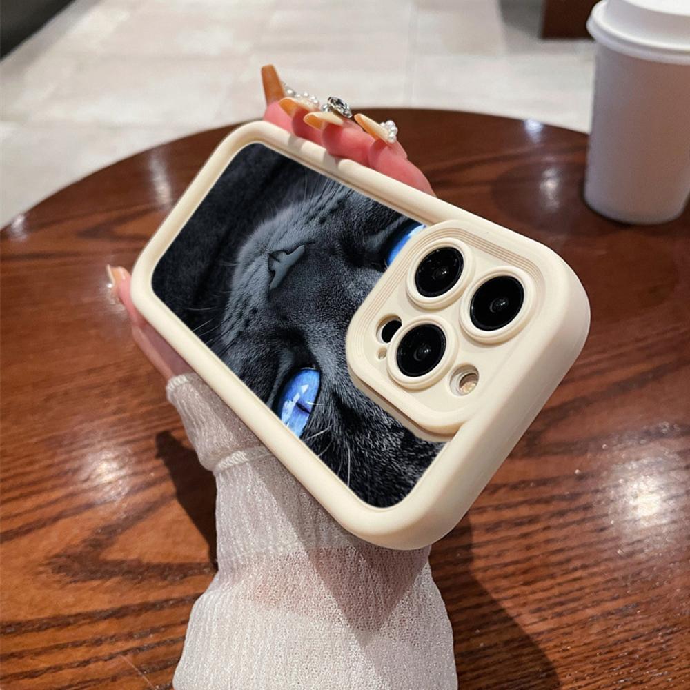 LZ3 Черный кот зеленые глаза силиконовый чехол для телефона Samsung A15 A35 S24 S23 Ultra S22 S21 Plus S20 FE A05 A06 A54 A55 A53 A14 M15 противоударный задний чехол